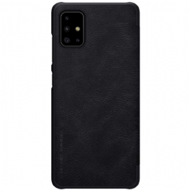 Κάλυμμα Samsung Galaxy A71 Nillkin Faux Leather Cover - Μαύρο