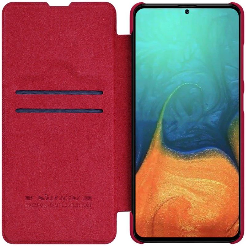 Κάλυμμα Samsung Galaxy A71 Ταπετσαρία Nillkin Faux Leather - Κόκκινη