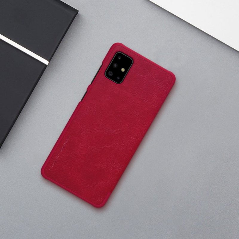 Κάλυμμα Samsung Galaxy A71 Ταπετσαρία Nillkin Faux Leather - Κόκκινη