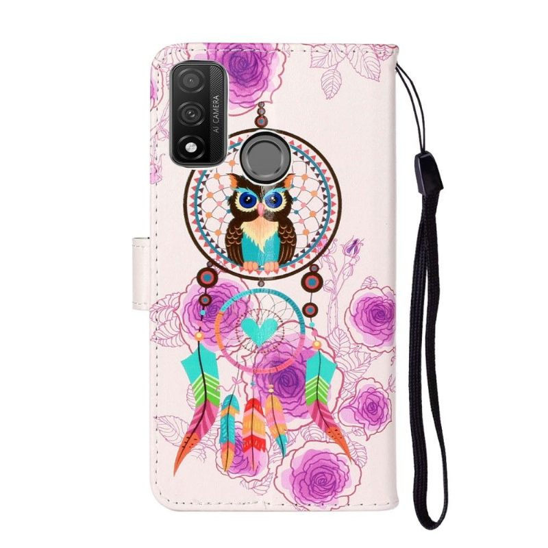 Θήκη Flip Samsung Galaxy A71 Owl And Colored Dream Catcher