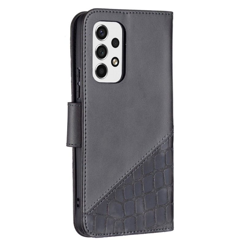 Κάλυμμα Samsung Galaxy A53 5G Croc Aspect Leather Effect