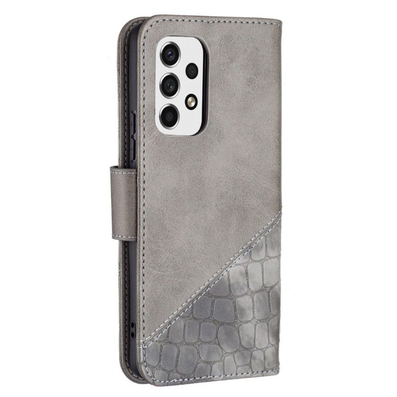 Κάλυμμα Samsung Galaxy A53 5G Croc Aspect Leather Effect