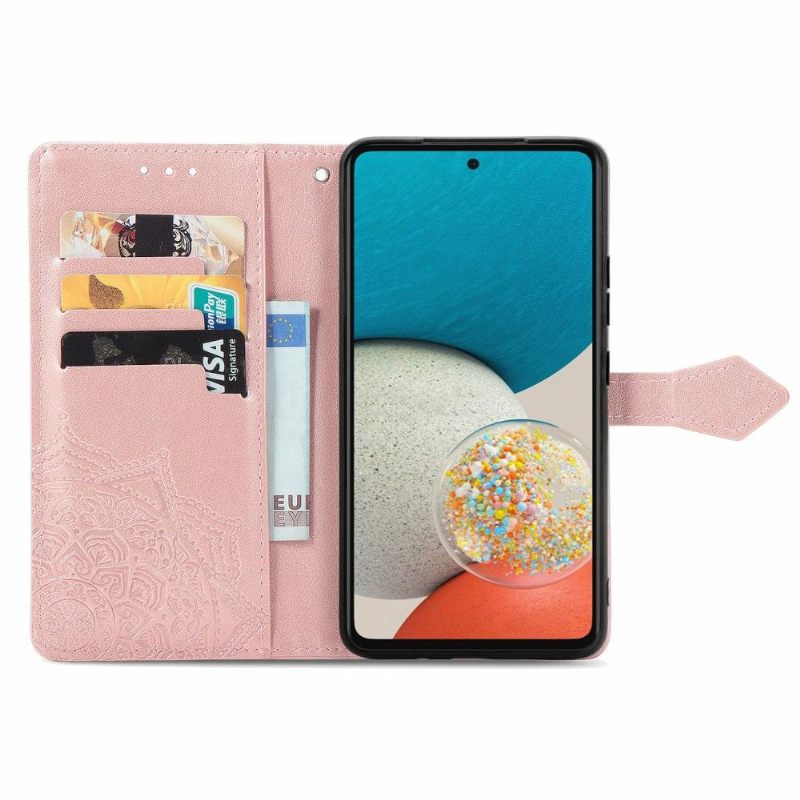 Θήκη Flip Samsung Galaxy A53 5G Mandala Relief Faux Leather