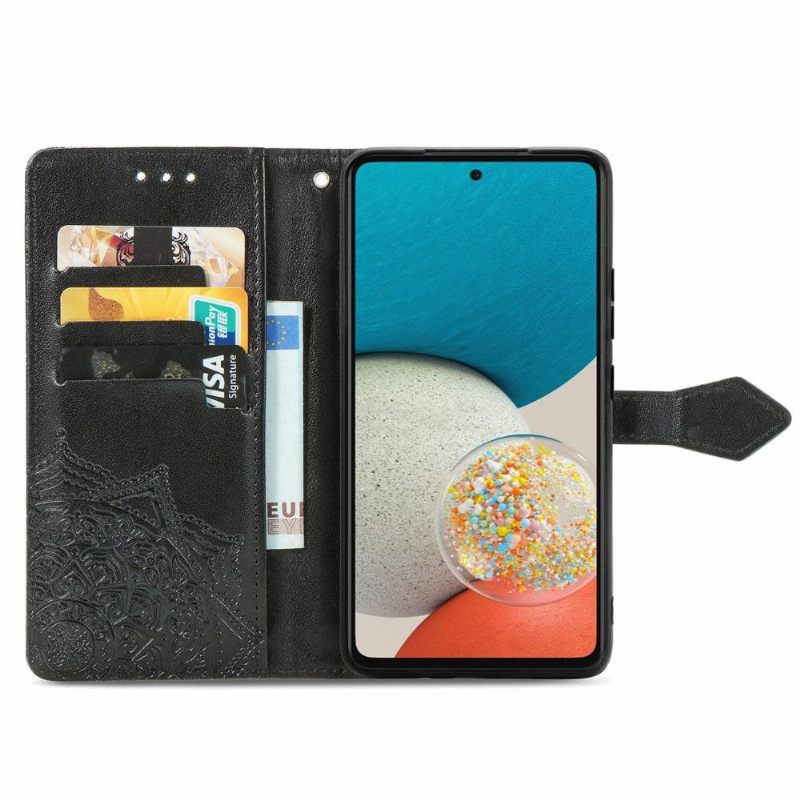 Θήκη Flip Samsung Galaxy A53 5G Mandala Relief Faux Leather