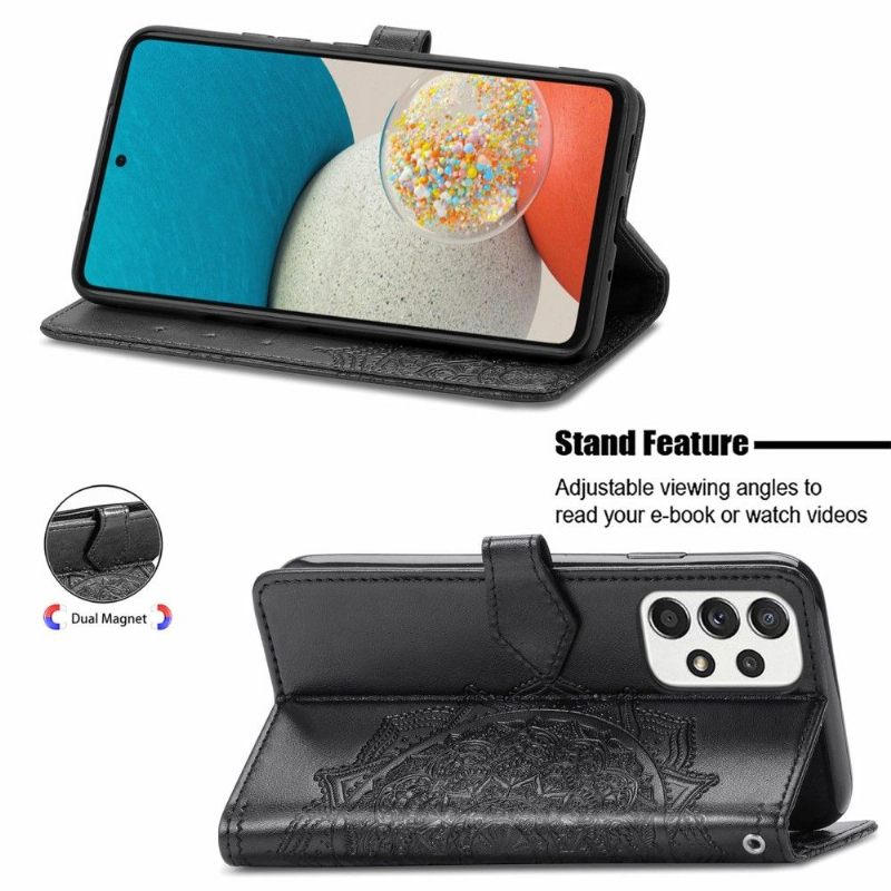 Θήκη Flip Samsung Galaxy A53 5G Mandala Relief Faux Leather