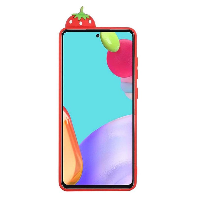 θηκη κινητου Samsung Galaxy A53 5G Silicone Strawberry 3d