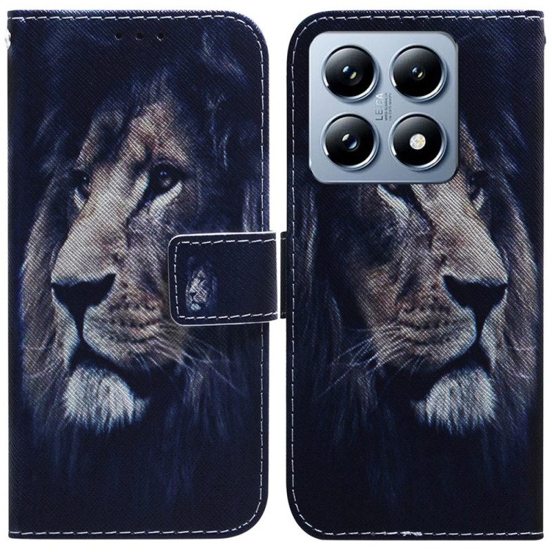 Δερματινη Θηκη Xiaomi 14t Pro Dreaming Lion