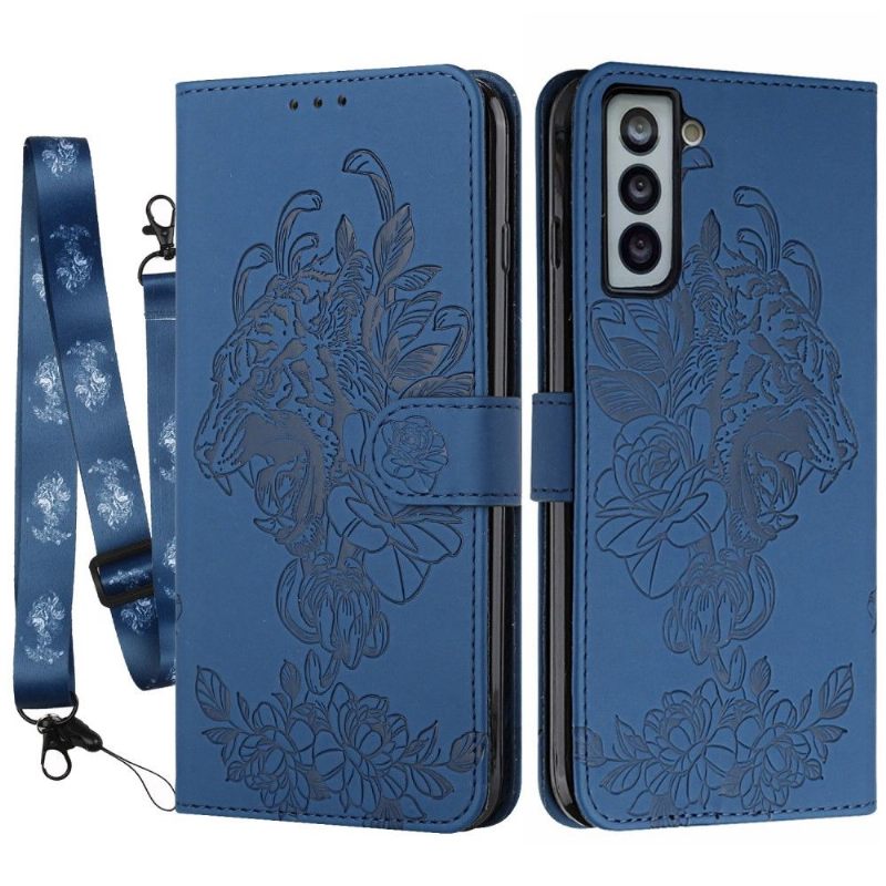 Κάλυμμα Samsung Galaxy S21 FE Design Tiger With Strap