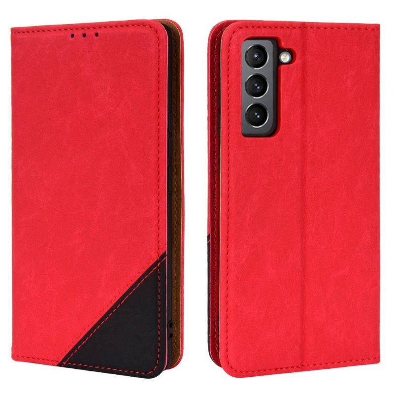 Κάλυμμα Samsung Galaxy S21 FE Θήκη Flip Faux Leather Retro