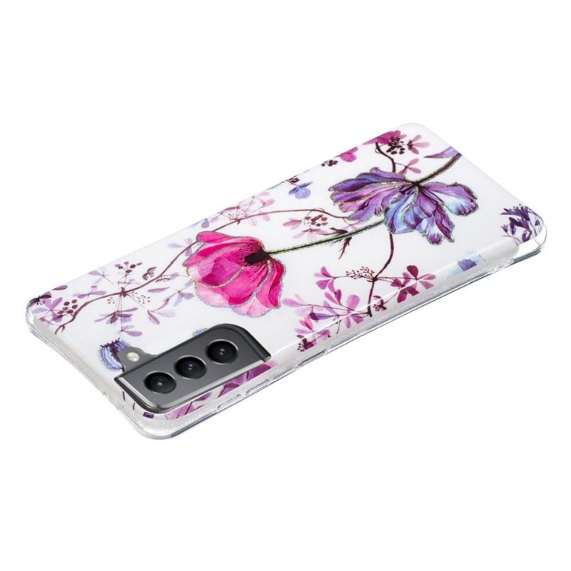 Θήκη Samsung Galaxy S21 FE Silicone Violet Flower