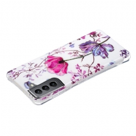 Θήκη Samsung Galaxy S21 FE Silicone Violet Flower