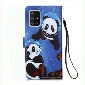 Θήκη Flip Samsung Galaxy A51 5G Panda Astronaut