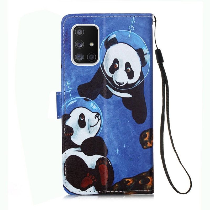 Θήκη Flip Samsung Galaxy A51 5G Panda Astronaut