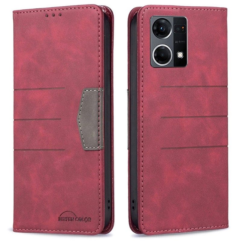 Κάλυμμα Oppo Reno 7 Θήκη Flip Binfen Color Flip Faux Leather