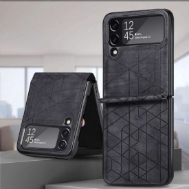 θηκη κινητου Samsung Galaxy Z Flip 3 5G Θήκη Flip Geometric Lines Leather Effect