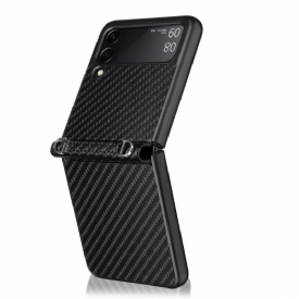 Θήκη Samsung Galaxy Z Flip 3 5G με κορδονι Υφή Carbon Fiber Texture