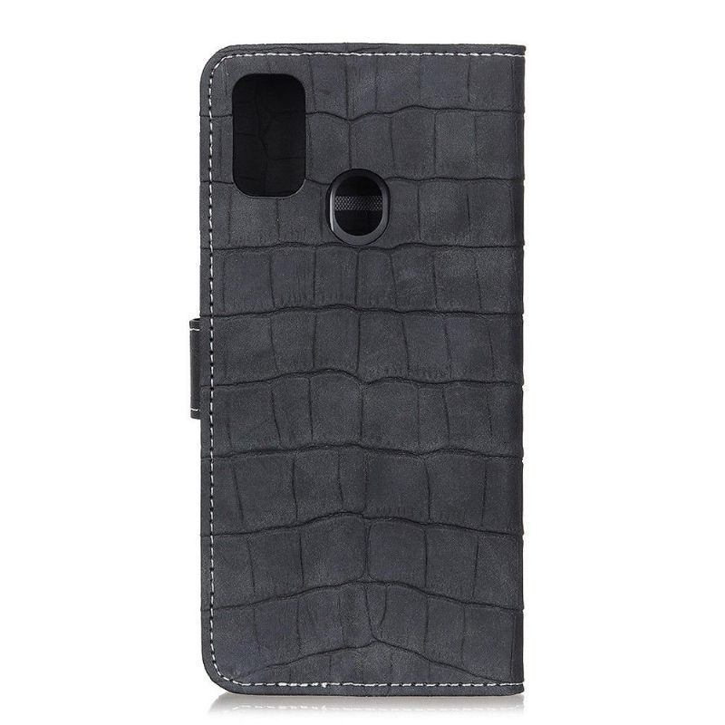 Κάλυμμα Honor 9X Lite Imitation Leather Croc Look