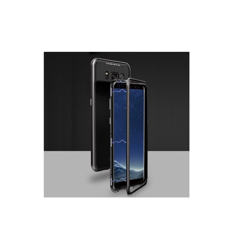 Θήκη Samsung Galaxy S8 Plus Μαγνητικό Αποσπώμενο Πίσω Tempered Glass