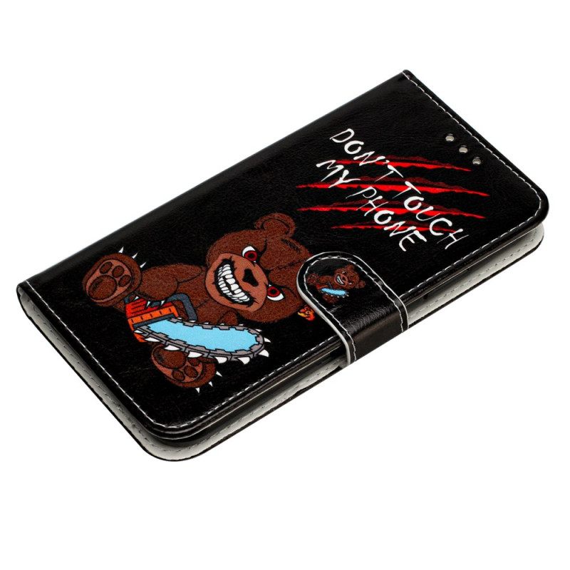 Δερματινη Θηκη Samsung Galaxy S24 5g Angry Bear Με Λουράκι