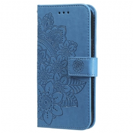 Δερματινη Θηκη Samsung Galaxy S24 5g Floral Mandala Με Κορδόνι