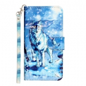 Θηκη Κινητου Samsung Galaxy S24 5g Snow Wolf With Strap