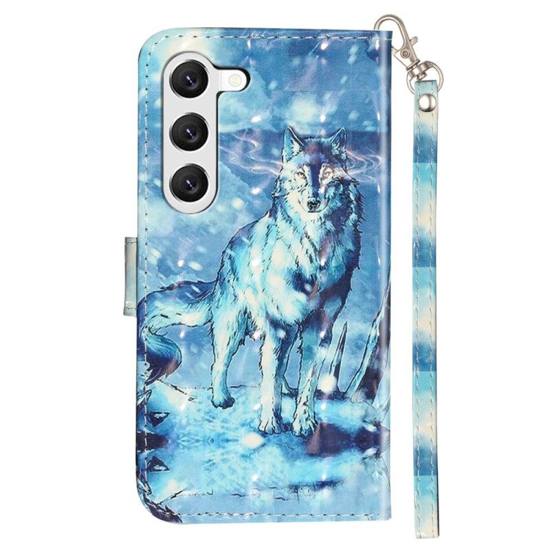 Θηκη Κινητου Samsung Galaxy S24 5g Snow Wolf With Strap