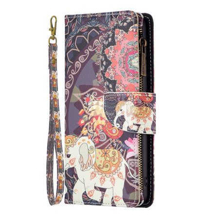 Θηκη Κινητου Samsung Galaxy S24 5g Θήκες Κινητών Tribal Elephant Wallet With Strap