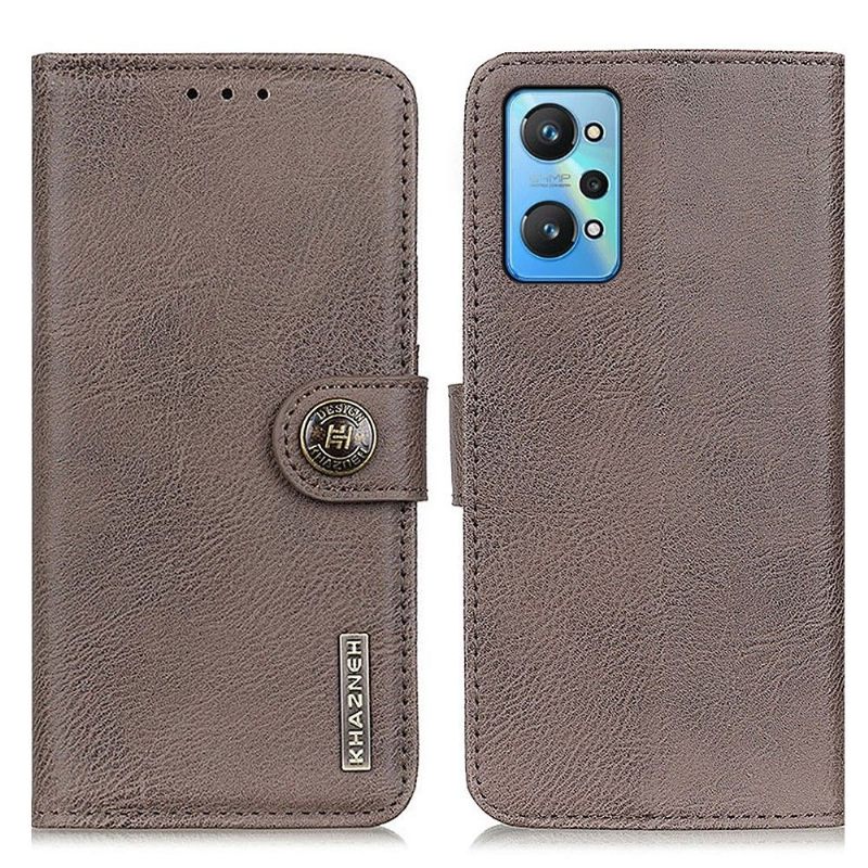 Κάλυμμα Realme GT Neo 3T / Neo 2 Κάτοχος Κάρτας Khazneh Leather Effect