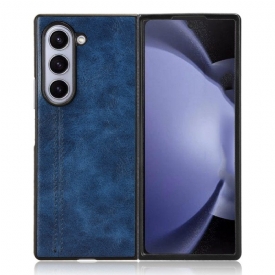 Κάλυμμα Samsung Galaxy Z Fold 6 Ραφή Απομίμησης Δέρματος Σιλικόνης