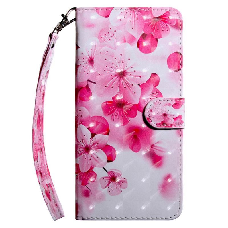 δερματινη θηκη Samsung Galaxy S23 5G με κορδονι Strappy Floral