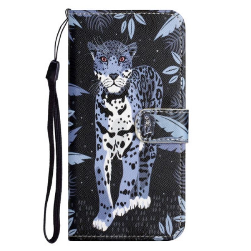 Κάλυμμα Samsung Galaxy S23 5G με κορδονι Strappy Leopard