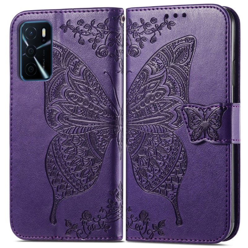 δερματινη θηκη Oppo A16 / A16s Butterfly Relief