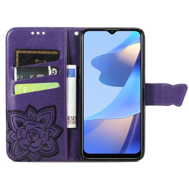 δερματινη θηκη Oppo A16 / A16s Butterfly Relief