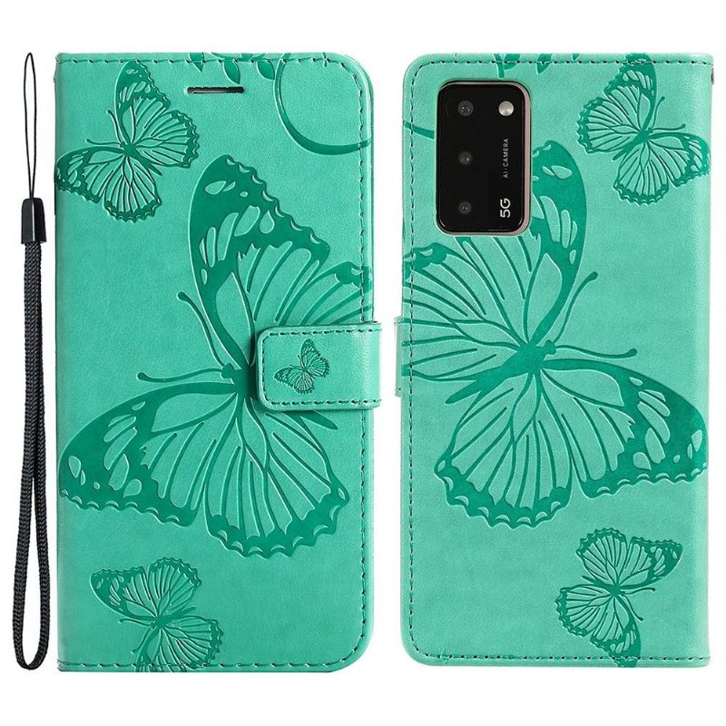 Θήκη Flip Oppo A16 / A16s Υποστήριξη Λειτουργίας Butterflies