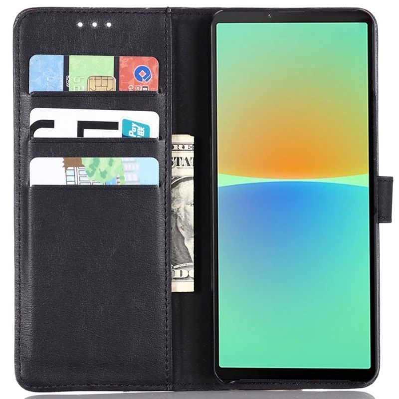 Θήκη Flip Sony Xperia 10 IV δερματινη θηκη Retro Faux Leather Folio