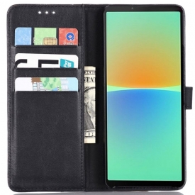 Θήκη Flip Sony Xperia 10 IV δερματινη θηκη Retro Faux Leather Folio