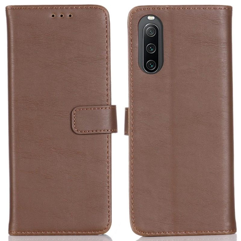 Θήκη Flip Sony Xperia 10 IV δερματινη θηκη Retro Faux Leather Folio