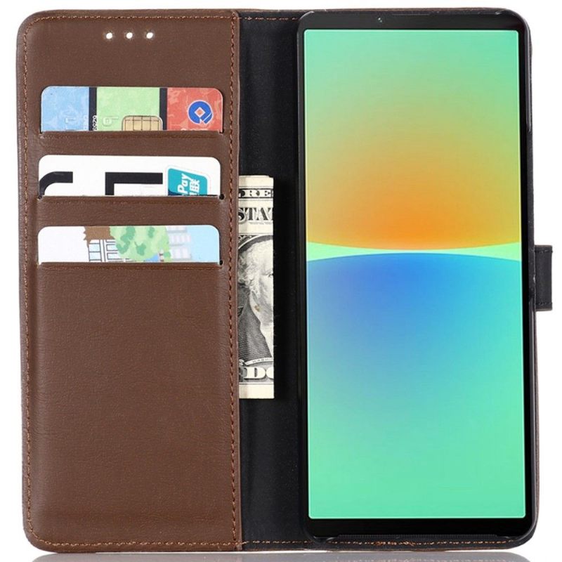 Θήκη Flip Sony Xperia 10 IV δερματινη θηκη Retro Faux Leather Folio