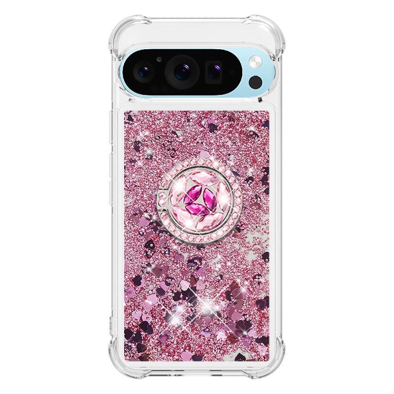 Κάλυμμα Google Pixel 9 Pro Glitter Ring-support