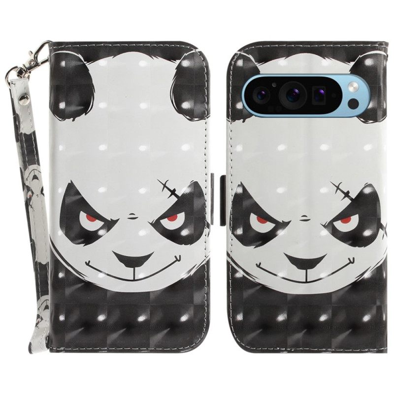 Θηκη Κινητου Google Pixel 9 Pro Angry Panda Love With Strap