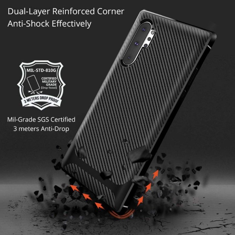 Θήκη Samsung Galaxy Note 10+ / Note 10+ 5G Carbon Case - Μαύρη