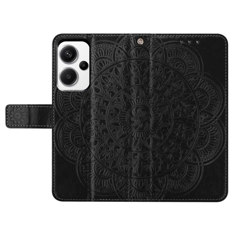 Δερματινη Θηκη Xiaomi Redmi Note 13 Pro Plus 5g Εκτύπωση Mandala Με Λουράκι