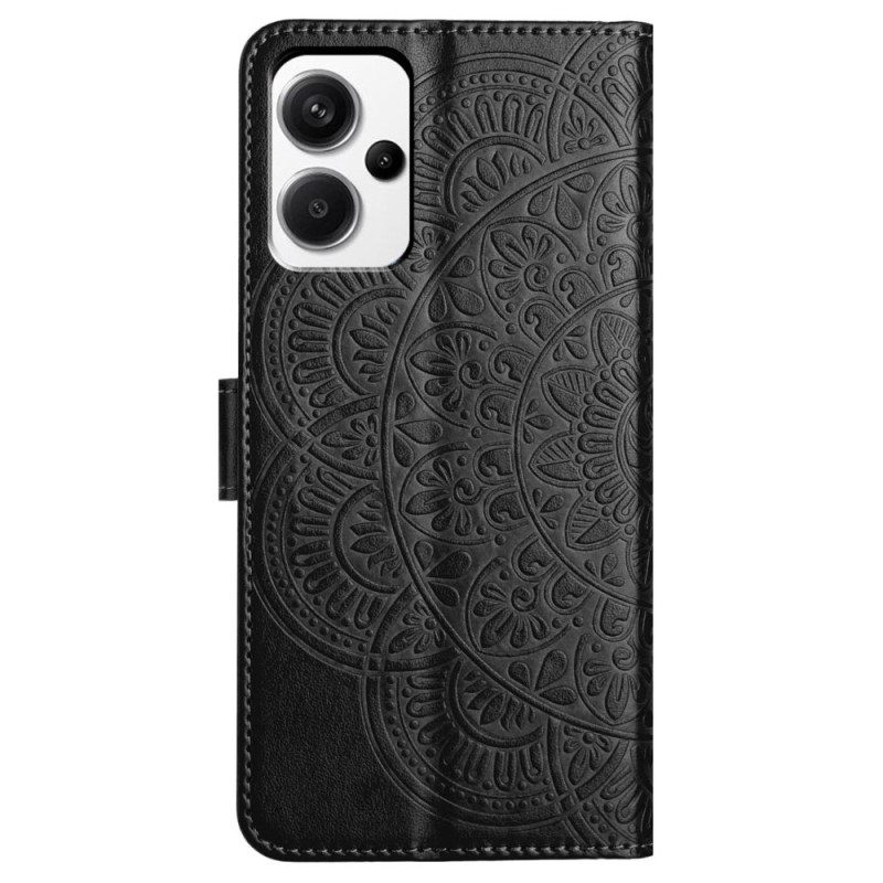 Δερματινη Θηκη Xiaomi Redmi Note 13 Pro Plus 5g Εκτύπωση Mandala Με Λουράκι