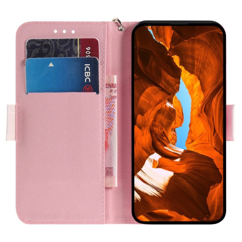 Δερματινη Θηκη Xiaomi Redmi Note 13 Pro Plus 5g Panda Love With Strap