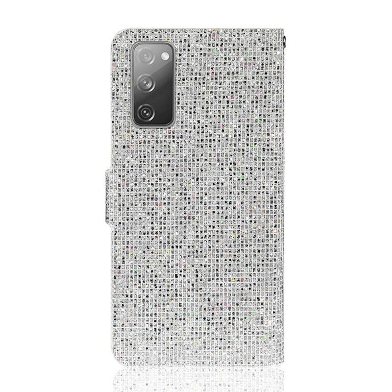 δερματινη θηκη Samsung Galaxy S20 FE Θήκη Κάρτας Glitter