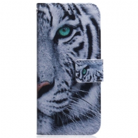 Κάλυμμα Oppo Reno 8 Pro με κορδονι Strappy White Tiger