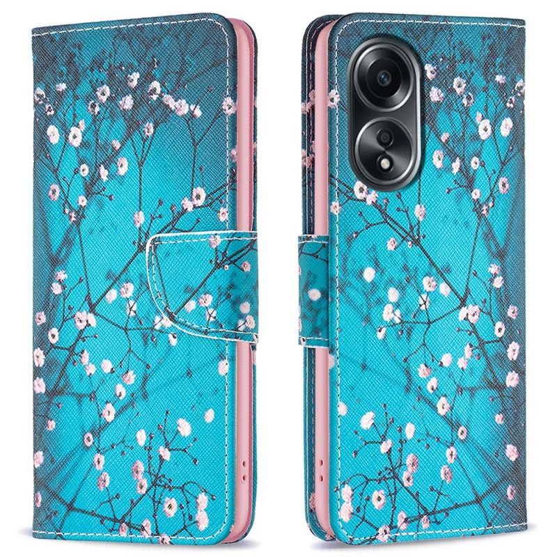 Δερματινη Θηκη Oppo A98 5g Plum Blossoms