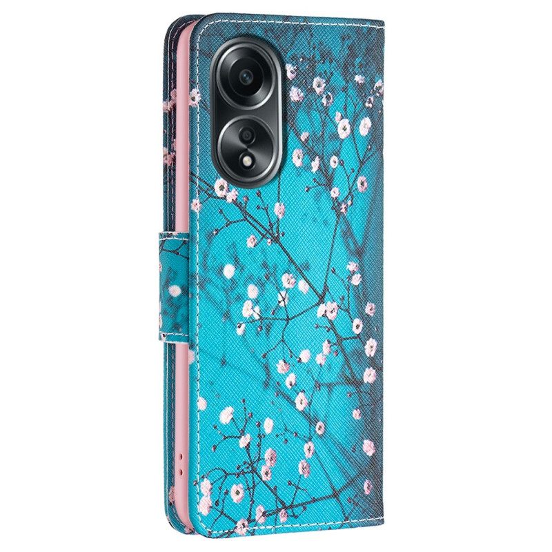 Δερματινη Θηκη Oppo A98 5g Plum Blossoms