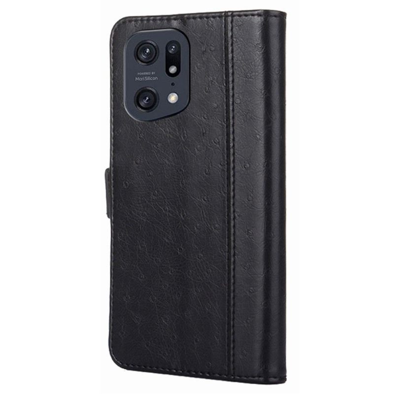 δερματινη θηκη Oppo Find X5 Pro Θήκη Flip Ulrich Faux Leather Folio