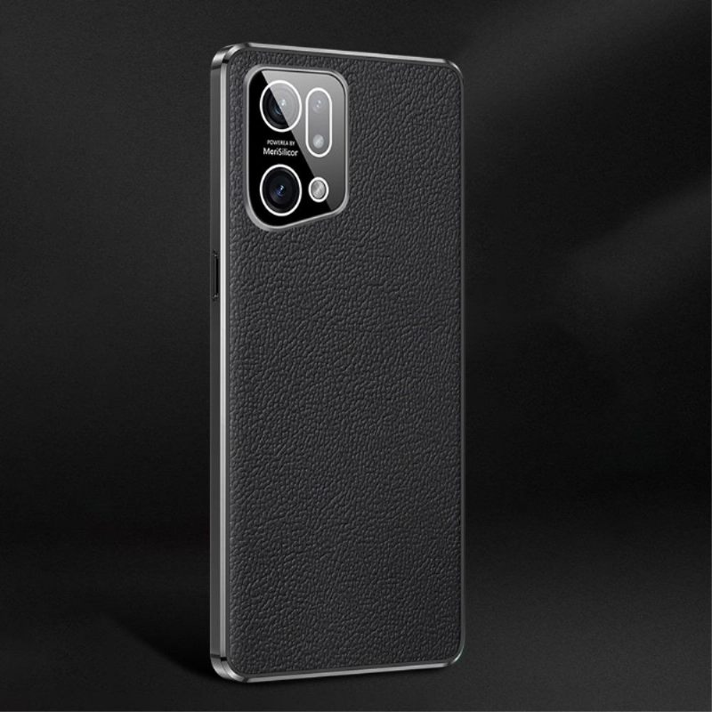 θηκη κινητου Oppo Find X5 Pro Γνήσιο Grained Leather